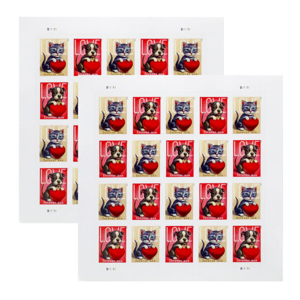 2023 First-Class Forever Stamps – Love: Kitten & Puppy - Image 4