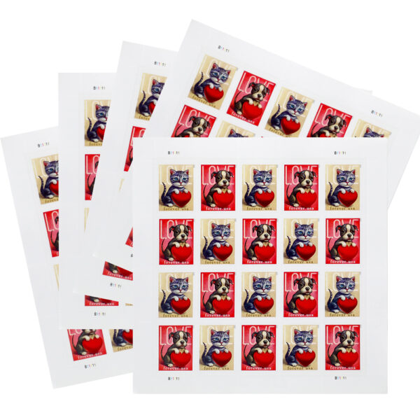 2023 First-Class Forever Stamps – Love: Kitten & Puppy - Image 5