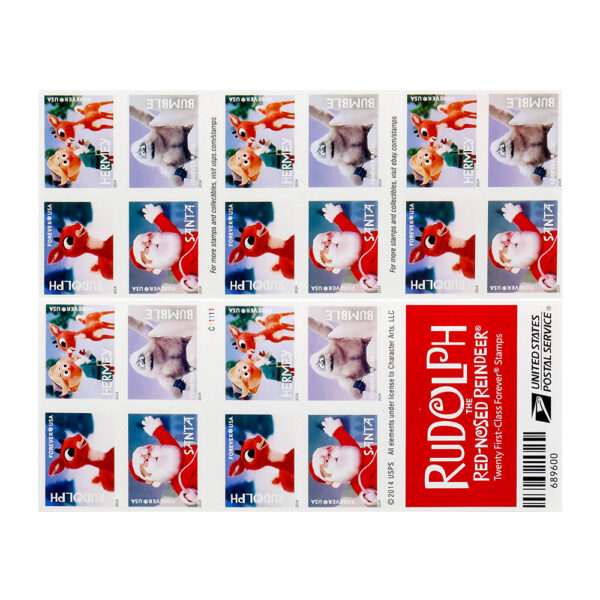 2014 US First-Class Forever Stamp – Rudolph the Red-Nosed Reindeer - Image 3