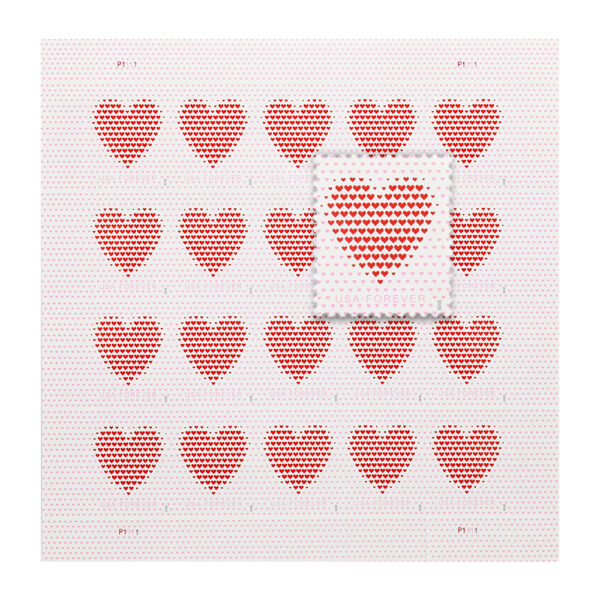 2020 US Made of Hearts Forever First-Class Postage Stamps Wedding - Image 2