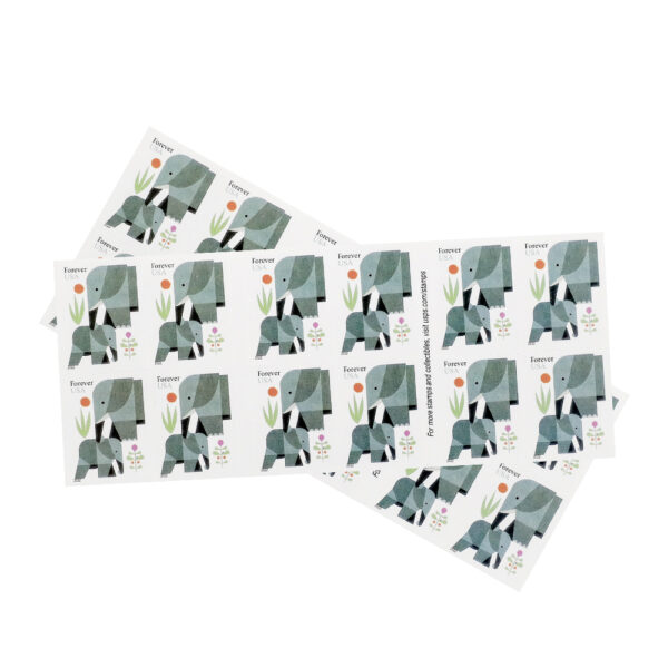 2022 US Elephants First Class Forever Stamps - Image 4