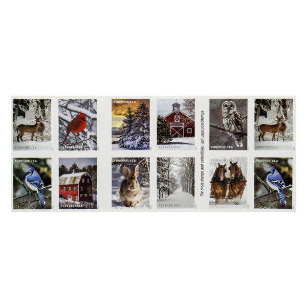 2020 US ‘Winter Scenes’ Forever Postage Stamps - Image 2