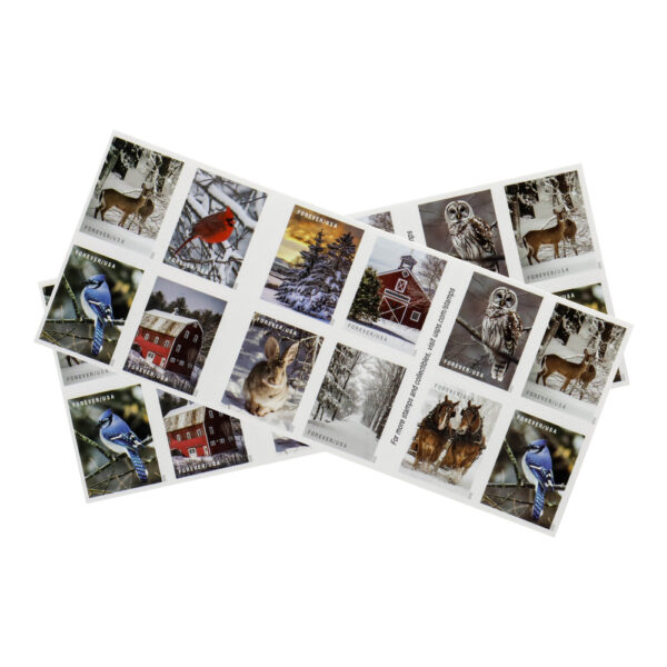2020 US ‘Winter Scenes’ Forever Postage Stamps - Image 4